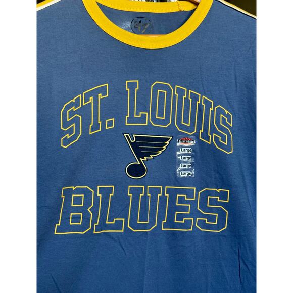 47 Brand - St. Louis Blues Shirt w/Yellow Shoulder Stripes - Picture 3 of 6